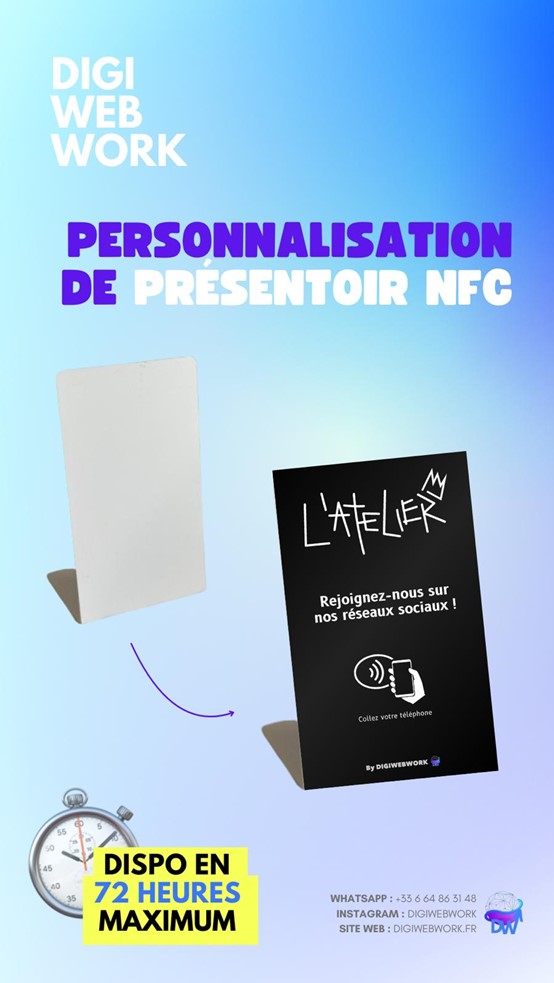 Presentoir NFC custom